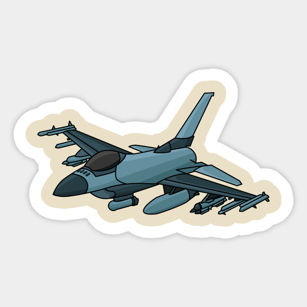 Military fighter jet plane cartoon Sticker by Cartoons of fun